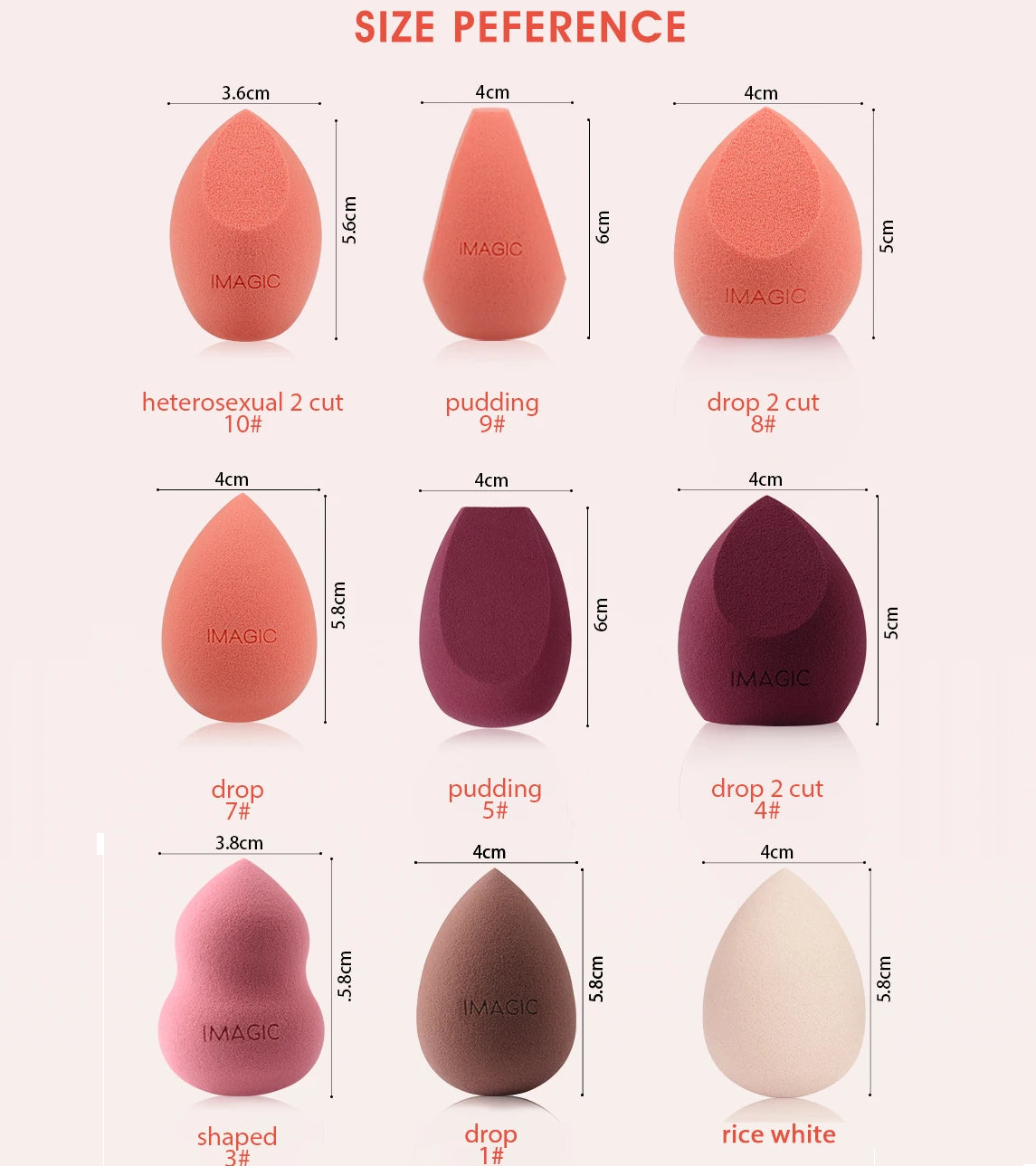 IMAGIC Makeup Sponge Set