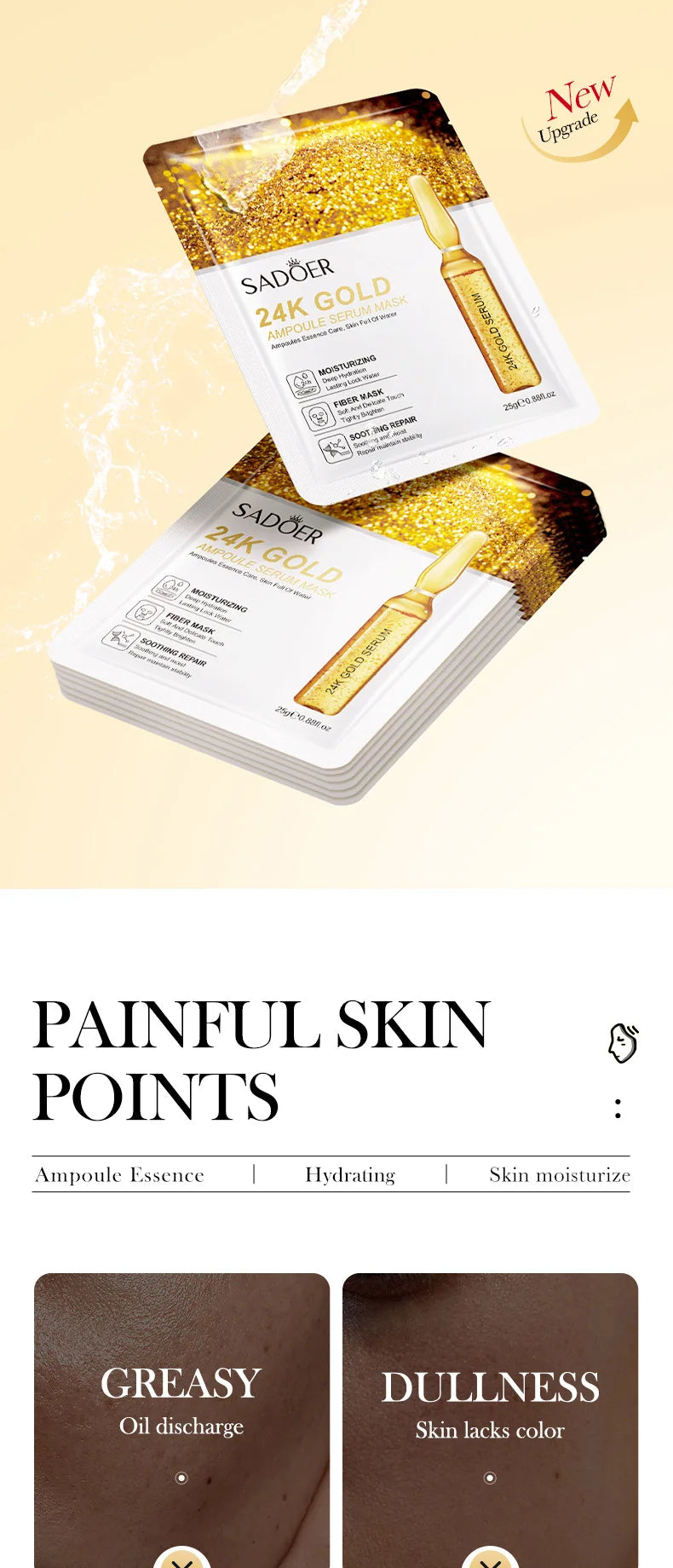 SADOER 24K Gold Face Mask