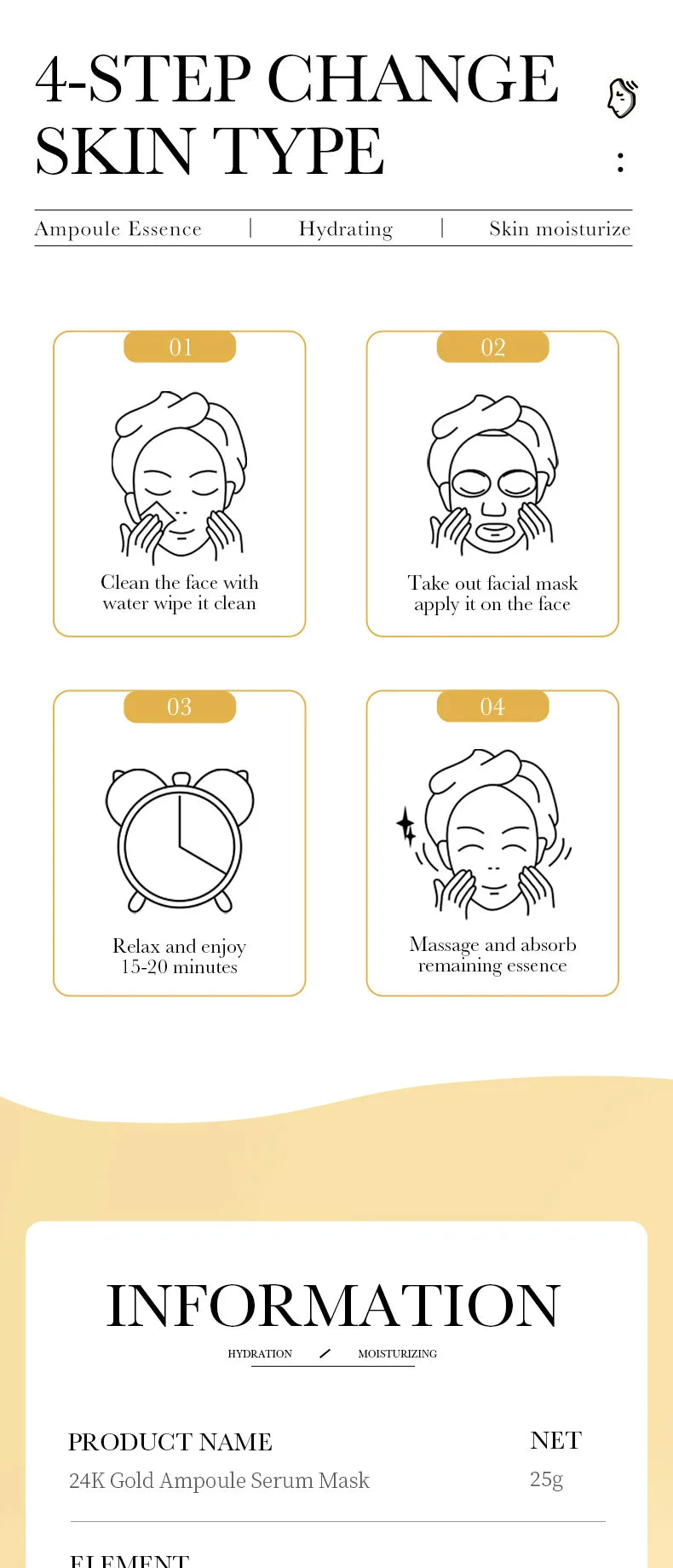 SADOER 24K Gold Face Mask