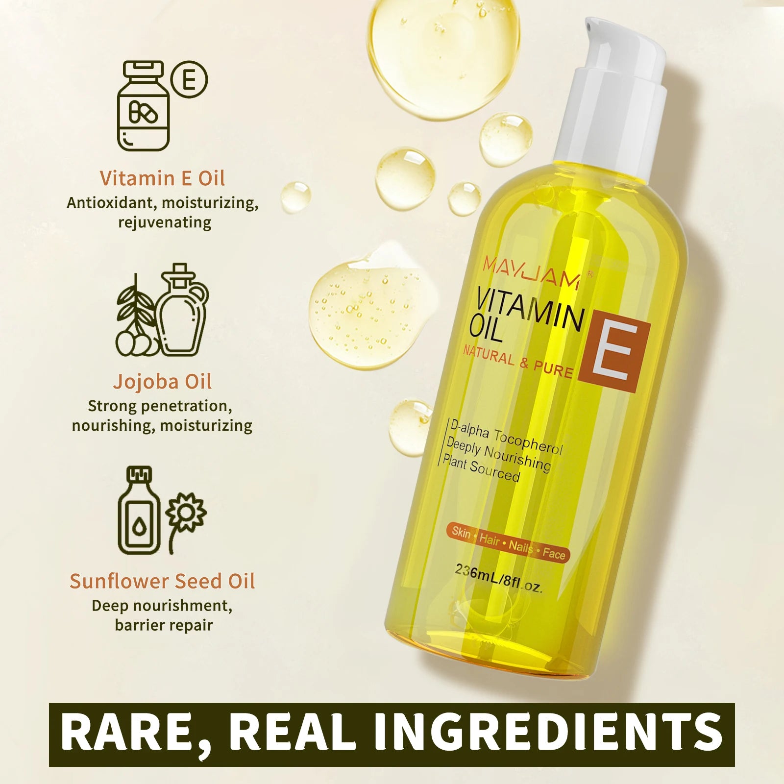 MAYJAM Vitamin E Face & Body Oil